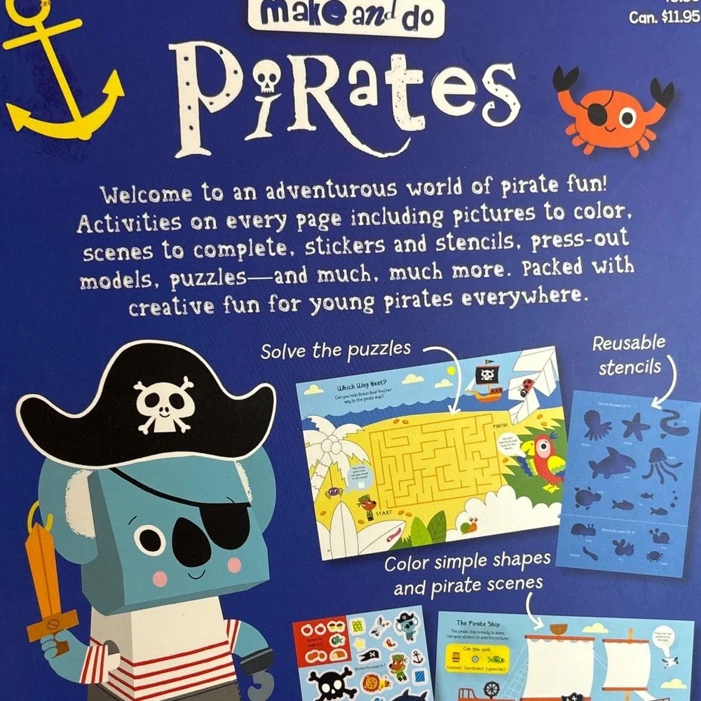Make and Do Pirates Activity‎ Book Sterling Childrens Books Kids Ages 4 Up STEAM